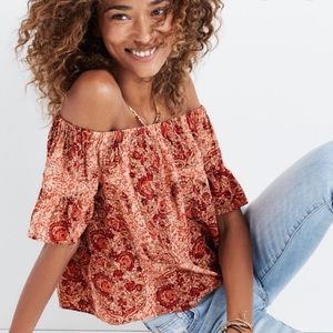 EUC Madewell 100% silk paisley top